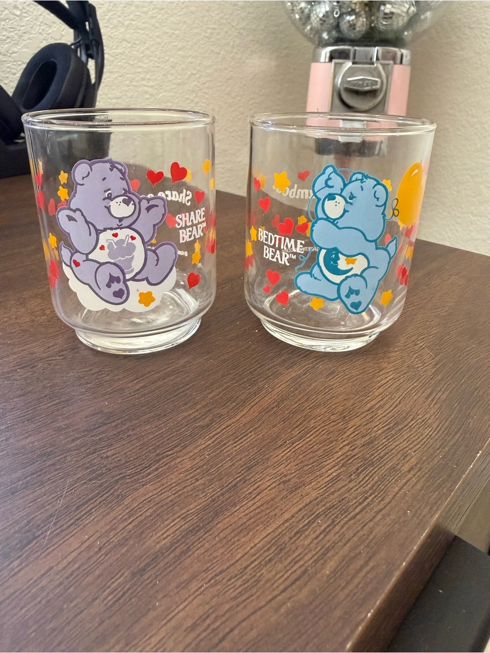 Care Bears Glass Tumbler Set - Purple Share Bear & Blue Bedtime Bear